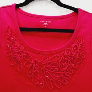 Blouse Size P Christmas Red Overlay Whimsycore Going-Out Top Maximalist Resort